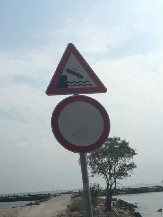 Watch out for diving cars.